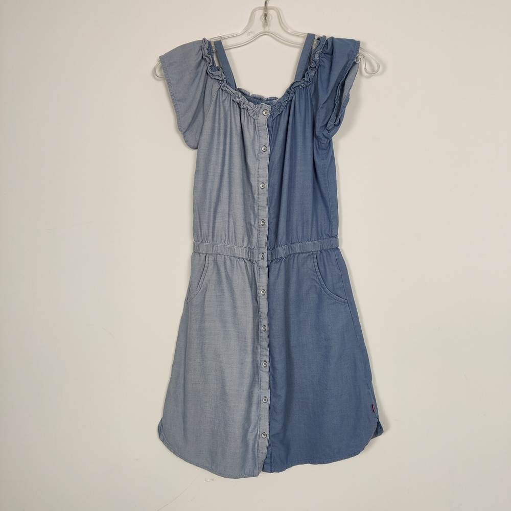 Levi's Off-the-Shoulder Chambray Dress Size Large 12 13 Years